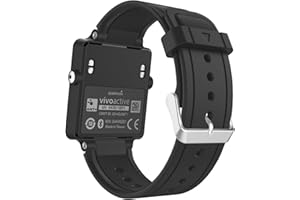 MoKo Watch Band for Garmin Vivoactive, Soft Silicone Replacement Fitness Bands Wristbands with Metal Clasps for Garmin Vivoactive/Vivoactive Acetate Sports GPS Smart Watch