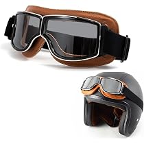 Lunettes De Moto Vintage JYNVO - Coupe-Vent, Anti-UV, Anti-Buée - Pour VTT, Motocross & Sports Outdoor