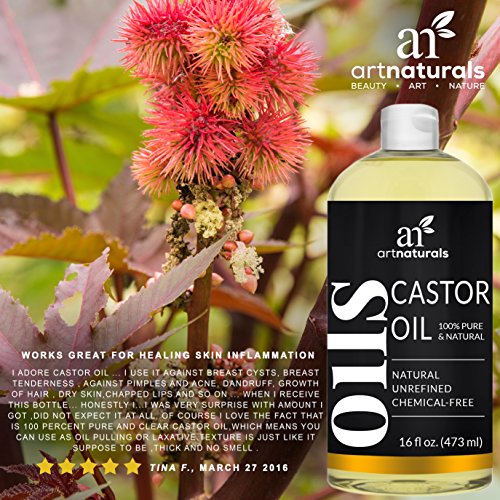 Art Naturals Rizinusöl 473 ml, 100% Pur & Natürliches Castoröl | Hilft gegen Akne & einer Vielfalt von Hautproblemen | Anti-Aging & Falten Reduzierend | Fördert Haarwachstum & Verleiht Volles & Kräftiges Haar - 7