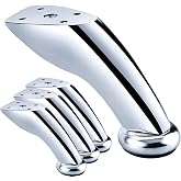 Set of 4 Cabinet Feet Furniture Feet Metal Sofa Support Feet Furniture Feet Metal Coffee Table Feet Furniture Legs Height 95 mm for Sofas Chairs Stools Cabinets