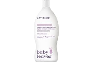ATTITUDE Baby Washing-Up Liquid and Bottle Cleaner, EWG Verified, No Added Dyes or Fragrances, Tough on Milk Residue and Grease, Vegan, Sweet Lullaby, 700 mL