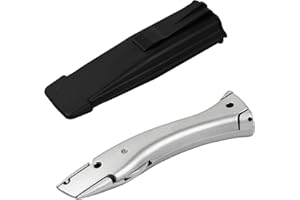 EMPEROCH 1 PCS Couteau Cutter Professionnel Pliant, Cutter à Tapis Idéal Pas de Set Lame + Couteau