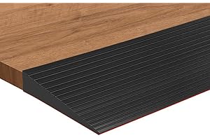 ANKEKOLYSTAR Rampe de seuil de Porte, Longueur 1m Surface antidérapante, en Caoutchouc pour Fauteuil Roulant, Poussette, Robot de Balayage, Déambulateur ou Scooter (Noir, Haut 3cm, Largeur 8 cm)