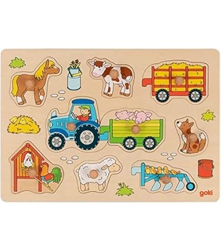Goki - Babypop dier, meerkleurig (54898 Goki - Babypop dier, meerkleurig (54898