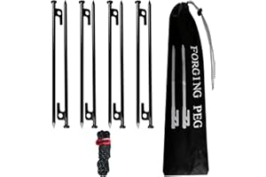 SPARKLE TMAX Śledzie do namiotu, śledzie kempingowe, zestaw 8 sztuk, odporne na warunki atmosferyczne, 30 cm, długie i stabilne śledzie, śledzie namiotowe na kemping i do aktywności na świeżym powietrzu, stalowe