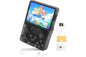 LIDOUYA POWKDDY RGB20S Console Portatile Gaming, schermo IPS da 3.5 pollici Sistema Linux open source, Retrogaming Console, 128G, Trasparente Nero