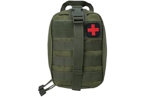 DEMERAS Bolsa de Emergencia m閐ica al Aire Libre Bolsa de Emergencia m閐ica t醕tica para Viajes al Aire Libre Kit de Primeros Auxilios Escalada Senderismo Bolsa de Rescate(Verde)