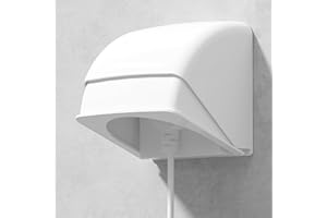 CTForest Pudełko z gniazdkiem, ochrona przed deszczem do gniazd z tworzywa sztucznego, przełącznik, wodoszczelne pudełko, gniazda wtykowe do użytku na zewnątrz, na balkon i kabiny prysznicowe (białe)