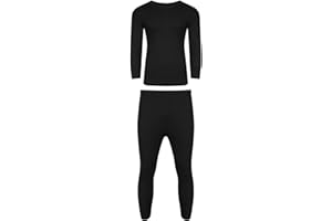 Stylo Online Kids Brushed Thermal Underwear Unisex Boys Girlds Long Johns Long Sleeve Shirts T Shirt Bottoms Trousers Tops Winter Warm Underwear Camping Ski Pants