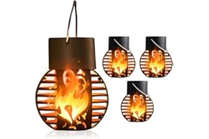 Lampe Flamme Solaire,Lanterne Solaire Extérieure,Lanternes et torches de jardin,lanternes d'extérieur solaire,Lanterne solaire exterieur jardin,Lumière Solaire Flamme,Lanternes d'extérieur(4PCS)