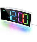 Sveglia Digitale Da 8 Pollici Con Luminosità Automatica E Sensore Di Temperatura - Orologio LCD Silenzioso Con Data, Umidità, Ideale Per Anziani, Bambini E Ipovedenti
