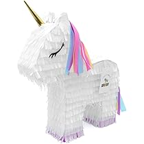 Piñata Licorne Nislai - Environ 43x33x10cm, Avec Bâton Et Masque, Pour Fête Enfants