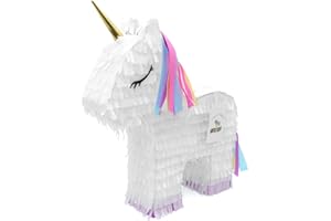 Nislai Einhorn Pinata | Ideal als Pinata Geburtstag | Pinata Hochzeit | Geschenkidee | Einhorn Party Dekoration oder als Pinataspiel | u. 43x33x10 cm