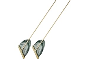 Eurocatch Filet à crevettes XL - 40 cm de large - Manche en bois de 130 cm de long - Filet de fossé - Filet de pêche