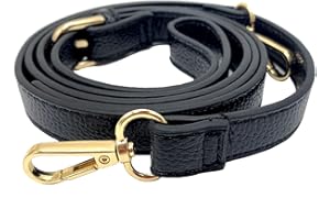 CAREOR de Remplacement Bandoulière Réglable en Cuir avec Crochets Pivotants en Métal pour Sac à Bandoulière Sacoche Sac à Bandoulière Sac à Bandoulière Sac à Main Qui -2 cm Largeur Gold Buckle