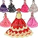 Produktbild 3 Stück Hochzeitskleid Abendkleid Ballkleid Kleid Kleidung Kleider mit 3 Hut für Barbie Puppen