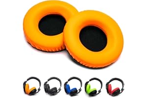Voarmaks Stylische Farboptionen DJ-Arbeitsohrpolster aus Schaumstoff, kompatibel mit Pioneer HDJ-X5 X5bt HDJ-X7 X7bt HDJ-X10 DJ-Kopfhörer, Orange