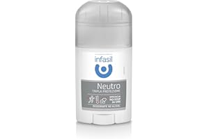 Infasil Deodorante Stick Neutro Tripla Protezione, Efficace Contro Sudore e Cattivi Odori, Senza Alcol, 40 ml