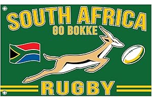 BEYOND HAPPY Giant South Africa Springboks Rugby Flag, Springboks Go Bokke Rugby Banner, South Africa Go Bokke Flag - 152xm x 93cm