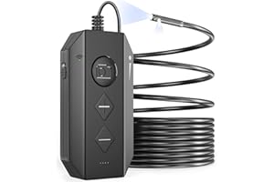 DDENDOCAM Wireless Inspection Camera, Dual Lens Endoscope Camera 1080P HD Dual Camera Borescope with 7 LED Light, Zoom IP67 Waterproof Snake Camera for iPhone, Android Phone/Tablet (5M)