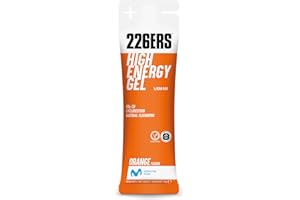 226ERS - High Energy Gel, Gel Energético para Deportistas, BCAA, Ciclodextrina, Hidratos de Carbono y Aromas Naturales, Uso de Glucosa y Digestión, sin Gluten, Vegano, Sabor Naranja, 1 x 76 g