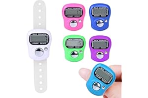 KARELLS Contador,Contador Manual,Contador Digital,Contador Clicker, Medidor Digital,Contador Electrónico,Contadores de Dedos,Mini Contador de Mano,Contador de Filas,para inventario,Deportes, Golf,6pcs
