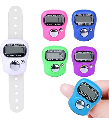 Compteur Digital à Doigt - Écran LCD - Compte Jusqu'à 99999 - Portable & Réglable - Pour Inventaire, événements, écoles - 14
