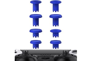 eXtremeRate ThumbsGear Levette Analogiche per ps5 Edge Controller,Analogici Intercambiabili Thumbstick Ricambio per ps5 Edge Joystick(Senza Base di Levette)-4 Altezze-Blu