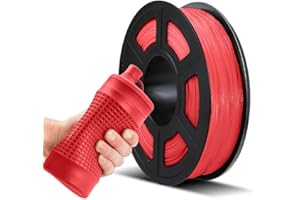 JAYO Elastyczny filament TPU 1,75 mm, filament do drukarki 3D, dokładność wymiarowa +/- 0,03 mm, szpula 0,5 kg, 1,75 mm, czerwony TPU