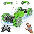 VikriDA Remote Control Car Hand Controlled Gesture RC Stunt Car with Lights & Music for Kids 6-13 Year Old, 4WD 2.4GHz Off-Road 360° Rotation Toy Car Gift for Boys Girls - Green