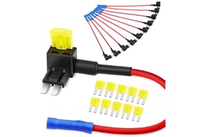 Nilight Micro-2 säkringsknopp strömkrets-ATR-platt säkerhetsadapter, 12 V med 20 A-säkring, mikro II-säkringshållare, 2-ström