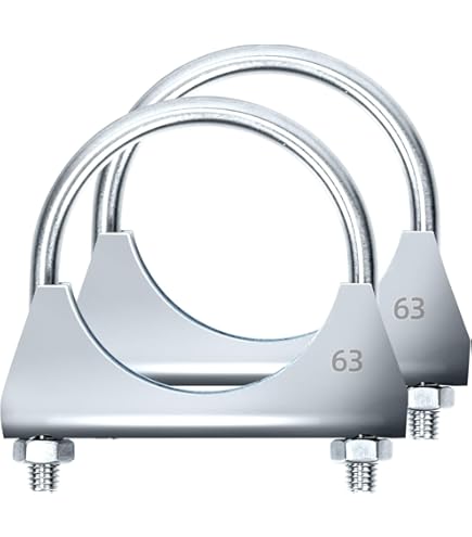 Lot De 2 Colliers D'Échappement M10 – Diamètre 28-83 Mm – Acier Galvanisé – Réparation Pot D'Échappement