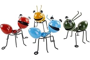 YiYa 4 pezzi Formica in Metallo Decorazione muro in formica Decorazione da giardino in formica Decorazione esterni in metallo di formica Per giardino prato stanza dei bambini bagno decorazione