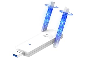 PHAVN Clé WiFi Puissante AC1300 Mbps, Adaptateur USB WiFi, Dongle WiFi USB 3.0 Double Bande 2.4G / 5GHz Dongle WiFi avec Antennes à Gain Elevé, MU-MIMO, Compatible avec Windows 11/10/8/7, Mac OS 10.9-10.15