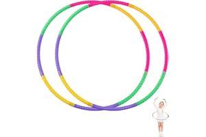 agogue Hula Hoop Reifen Kinder, 2 di cui 8 sezioni, Peso Regolabile, Hula Hoop per Bambini, Colori Vivi, 3 - 8 Anni