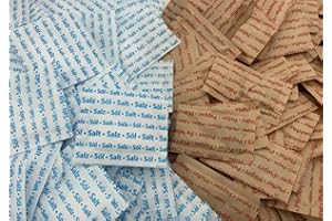 SACHETS N STICKS 100 Salt and 100 Pepper sachets (200 in Total).