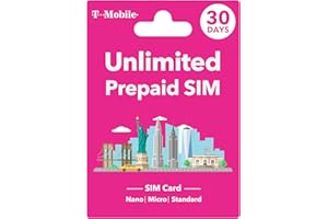SAFFRUFF T Mobile Prepaid SIM Card USA - 30-Day Plus Package,Unlimited Data in 4G/LTE and Talk in the USA 30 Days,Prepaid SIM Card USA Supported Hotspot, Triple Cut 3 in 1 SIM Card - Standard Micro Nano
