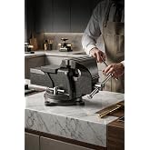 Transformacion Professional 150 mm Ağır Hizmet Tipi 360&deg; D&ouml;ner Tabanlı Masa Mengenesi, D&ouml;vme &Ccedil;elik, 45 cm G&ouml;vde Uzunluğu