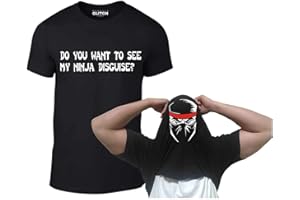 Reality Glitch Men's Do You Want to See My Ninja Disguise? Funny Flip T-Shirt