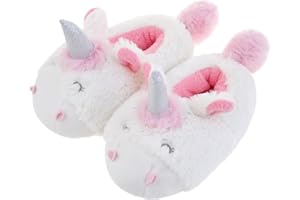 FUPPIA Girls Slippers for Kids Cute animal House Shoes Non-Slip Rubber Sole Indoor Outdoor Sheos Warm Bedroom Slippers