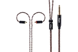 Yinyoo 8 Core MMCX Balanced Cable 4.4mm Silver Plated Copper Upgrade Headphones Cable, MMCX Upgrade Cable for Shure SE215 SE535 UE900 LZ A4 A5(4.4mm Audio Jack, MMCX Connector)