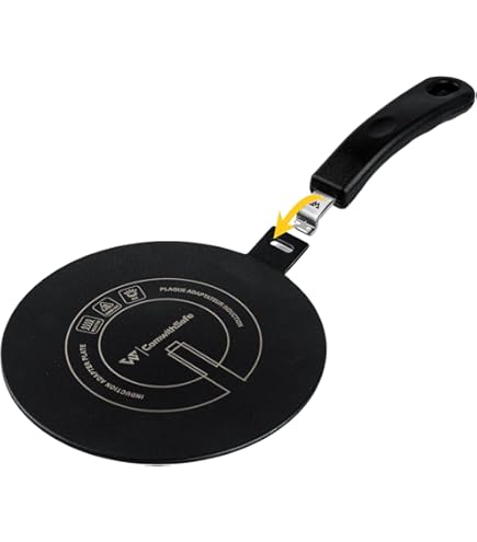 Inductie-adapter, schijf, 24 cm, afneembare handgreep