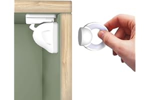 Moonybaby sécurité placard bébé, securite enfant porte placard, Sécurité Enfant Tiroir Armoires Verrous Magnétique Cabinet de sécurité, bloc porte aimanté de Cuisine (6 verrous de sécurité, 1 clé)