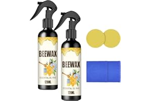 Bienenwachs Möbelpolitur, Bienenwachs Spray,Kaluofan 2PCS Natural Micro Molecularized Beeswax Spray, Möbelpflege Bienenwachs, Möbelpflege & Holzschutz von Holzmöbeln, Wasserdicht Abriebfest