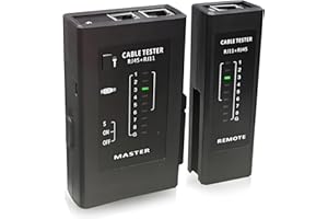 SURFOU Network Cable Tester PoE, Ethernet UTP Cat Rj45 Socket Cat5 Cat5e Cat6a Cat6 Cat7 Data Testers Tool Kit Digital, Ideal Rj11 Port Patch Lan Checker Remote Distance