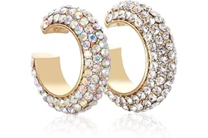 AVUELOI Ear Cuff Orecchini Non Piercing, 2 Pezzi Non Piercing Ear Cuff Orecchini, Orecchini Donna Chunky Earcuff Orecchini, Senza Buco alla a Clip per Cartilagine Orecchini, Orecchini di Gioielli