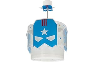 Dalber Lustre Chambre Lampe Suspension Enfand Blue Hero Super-héros