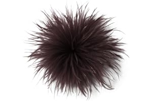 Baesics Feder Brosche - Damen Fluffy Straußenfeder Anstecker Vintage Stil Hutaccessoire Braut Hochzeit Party Fasching Haarclip Fascinator für Blazer Kleid Jacke – Boho Blumen Design