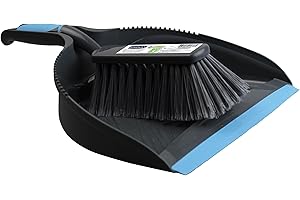 STARWAX - combiné pelle-balayette - ramassage d'appoint - bords cranté - ergonomique - fibres fleurées pour absorbtion de la poussière - conception française - 33cm