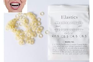 SMILEORTHO Ambra 3/16 Denti elastici dentali Spazio vuoto Elastici ortodontici 2,5 OZ Forza leggera (1 borsa = 100 pezzi)